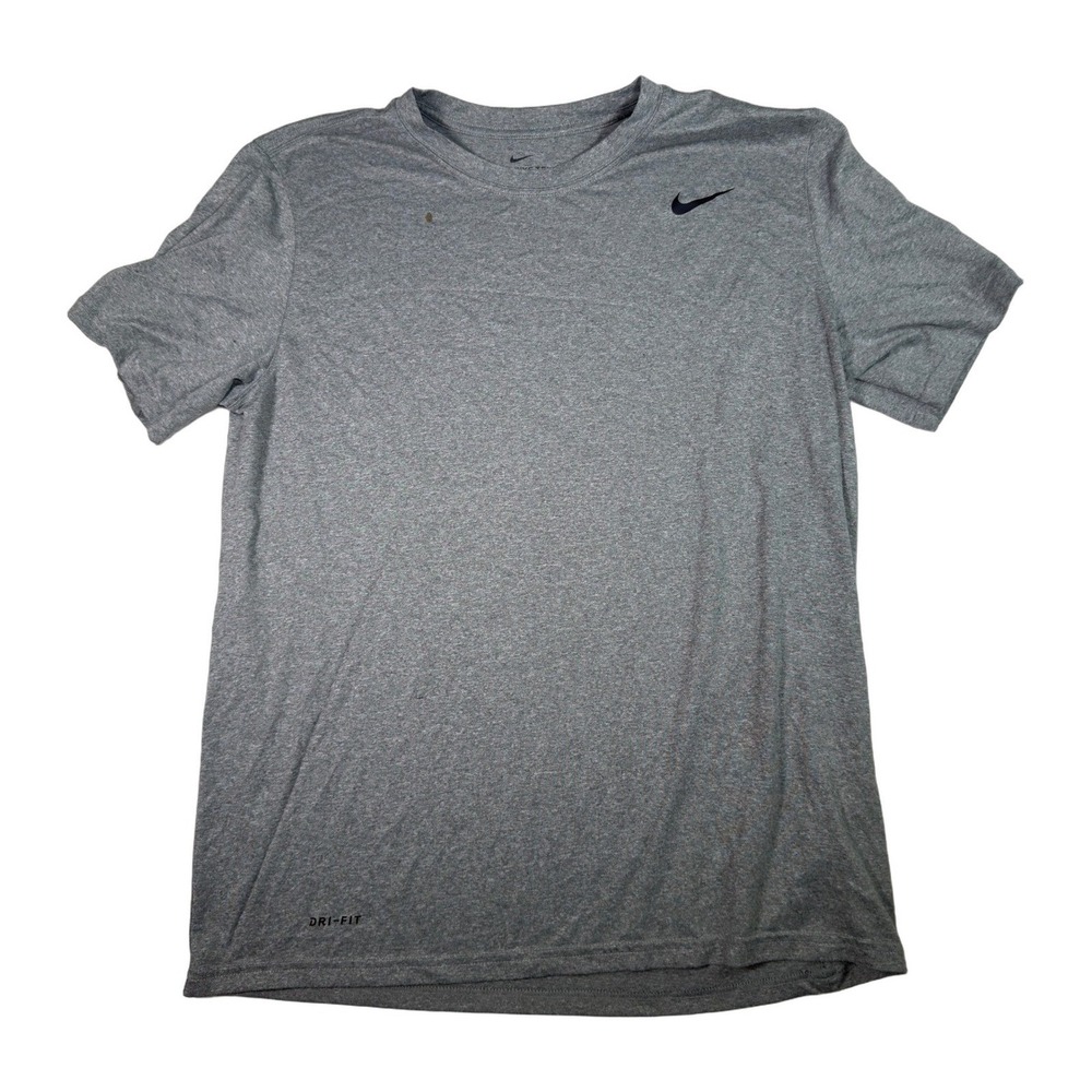 Nike Dri Fit T Shirts Mens L Gray Crew Neck Short Sleeve Athletic Tee